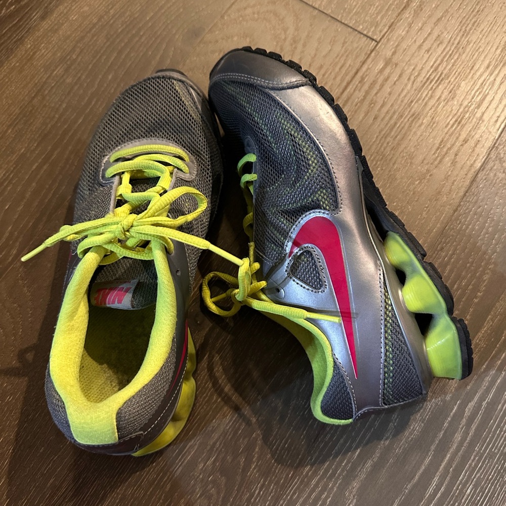 Nike Gray and Yellow Sneakers with Cushioned Sole